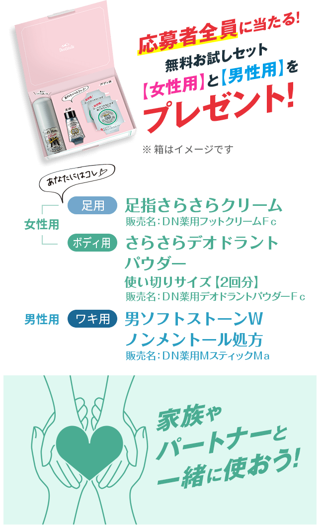 無料お試し 男＆女セットプレゼント！キャンペーン | 男デオナチュレ